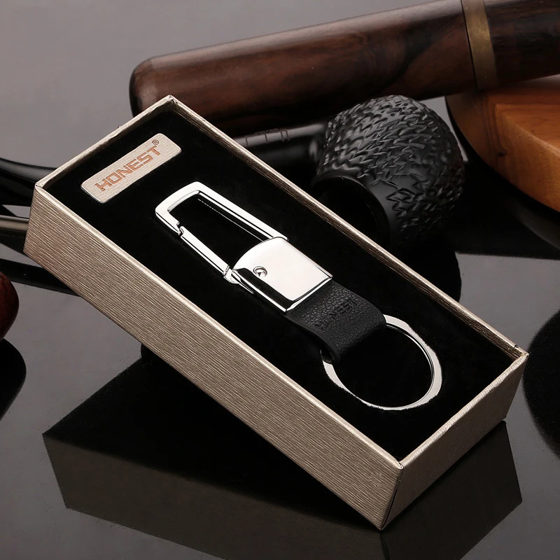 Подарочный автомобильный брелок высококачественный для ключей с кожаной