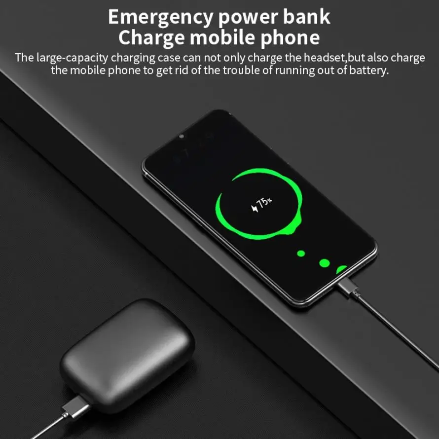 

Wireless TWS Earphone Bluetooth 5.0 Sport Earbuds Bone Conduction Headset With Charging BOX For Charge Android/iOS Phone