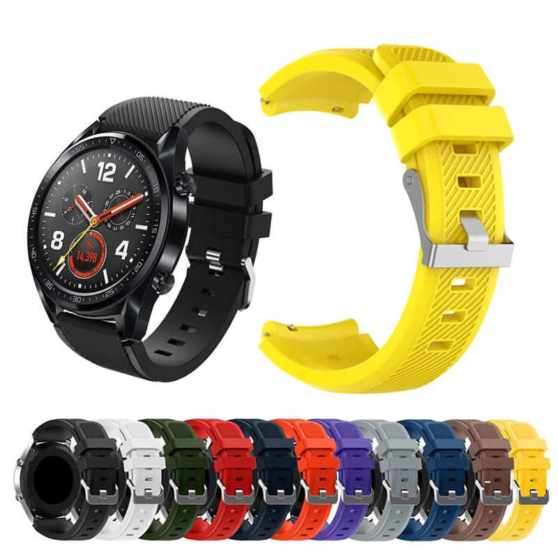 Ремешок силиконовый для смарт часов Huawei Watch GT Active спортивный браслет с NFC 22