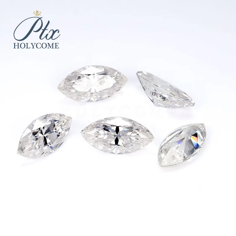 Marquise cut 1ct 5х10 мм белый цвет moissanite бриллиантовые драгоценные камни кольца рамки с