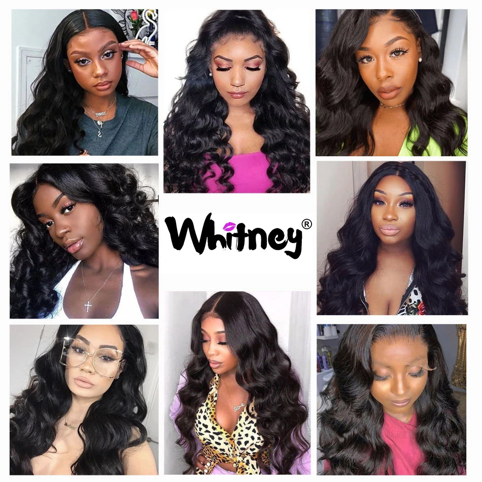 

Whitney Body Wave Bundles With Frontal 13x4 Lace Frontal Human Hair Virgin Indian Hair Weave 3/4 Bundles With Closure For Women