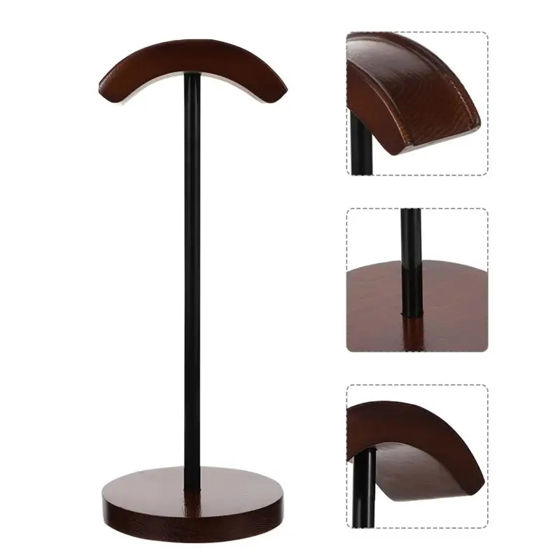 Деревянная подставка для беспроводной гарнитуры наушников настольный держатель