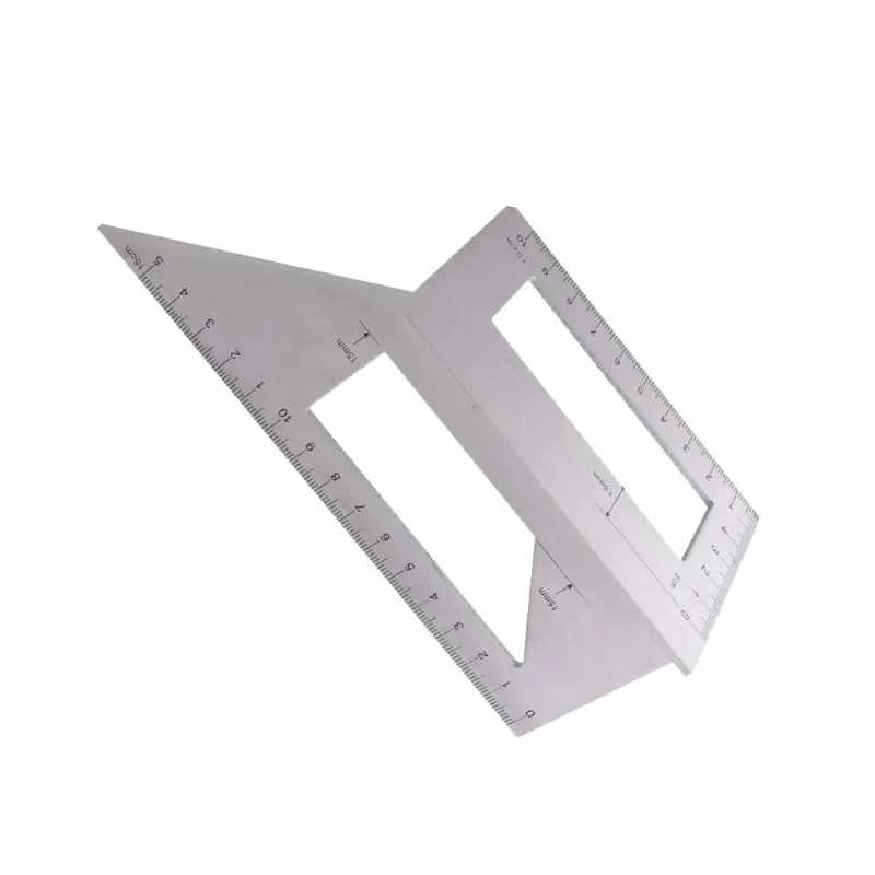 

Aluminum Alloy Wooden Square Multifunction Ruler 45 90 Degree Gauge Woodworking