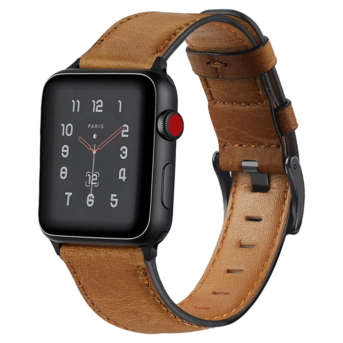 Роскошный ремешок из натуральной кожи для iwatch 44 мм 42 мм кожаный ремешок для apple watch 4 5 ремешок браслет для iwatch 5 4 3 2 38 мм 40 мм