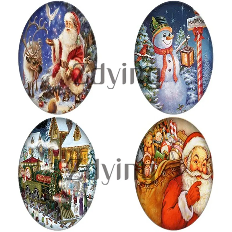 5 шт. овальный стеклянный кабошон Zdying с фото | Украшения и аксессуары