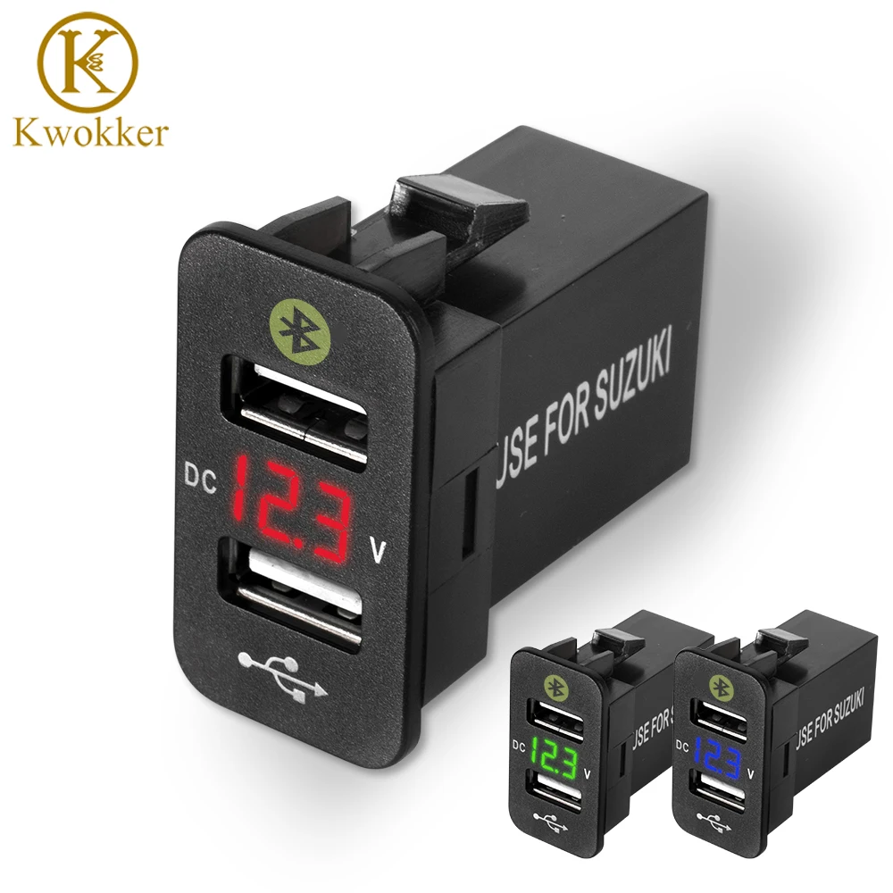 Новый DC 12 24V двойной USB Автомобильное зарядное устройство интерфейс для Suzuki
