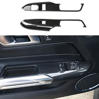 auto styling window lifting panel stickers decoration trims window glass switch cover for ford mustang 2015 2016 2017 2018 2019
