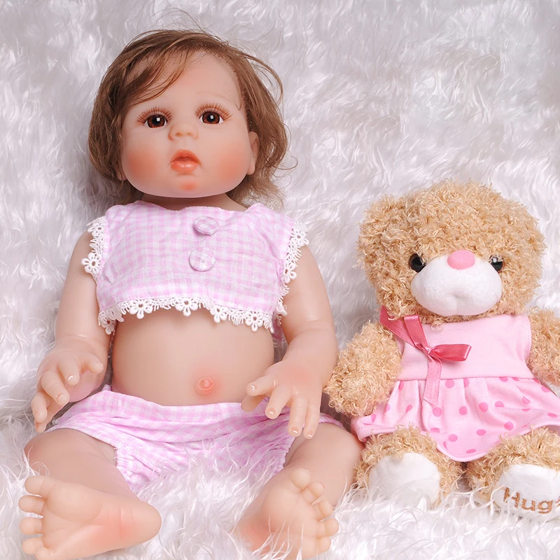 48 см реалистичные полностью силиконовые куклы Reborn Baby для девочек Bebes Reborns bonecas bebe