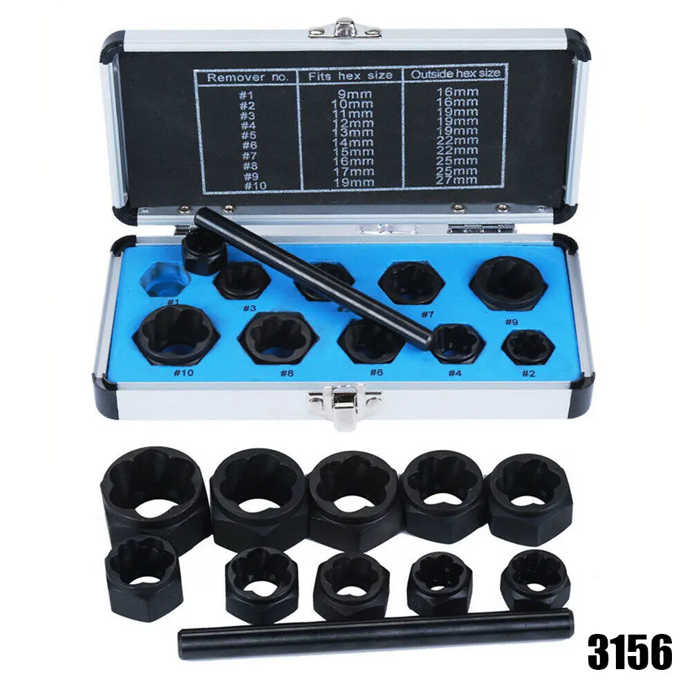 

Hot Extractor Removal Threading Tools Damaged Bolts Nut Screw Remover Socket Kits X66