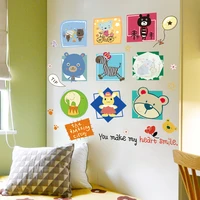 creative animal cartoon wall sticker childrens room kindergarten bedroom living room background decoration can be removed
