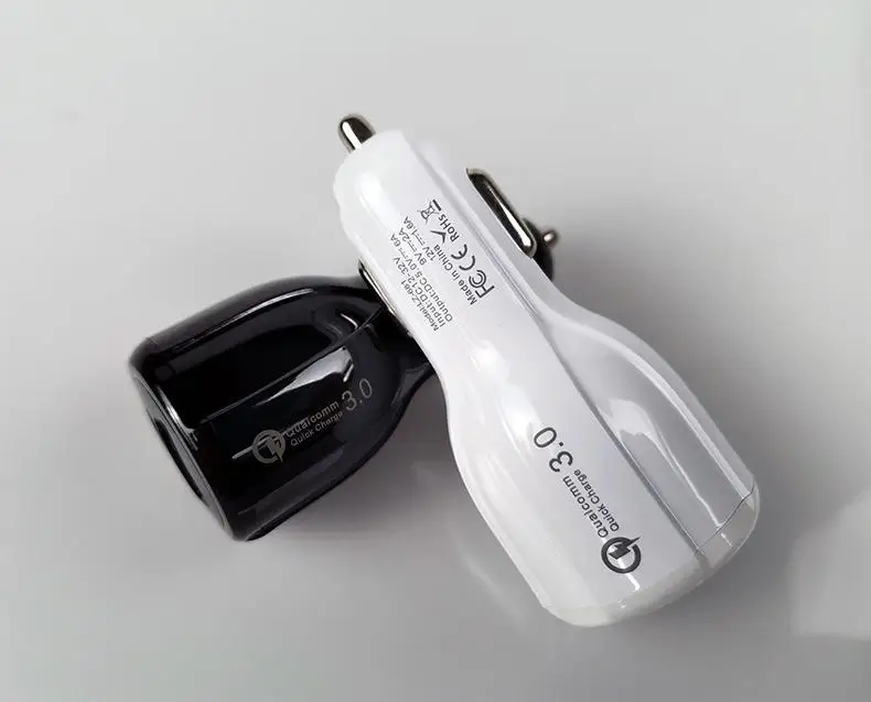 

QC 3.0 Dual USB Car Charger LED Fast Phone Charge For iPhone 12 11 Pro X Xr Xs Max 6 7 8 Plus iPad Huawei Samsung Xiaomi LG
