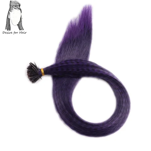 Desire for hair, 100 прядей, 16 дюймов, 0,5 г, 7 цветов гризли, термостойкие синтетические накладные волосы с перьями для вечерние - изображение