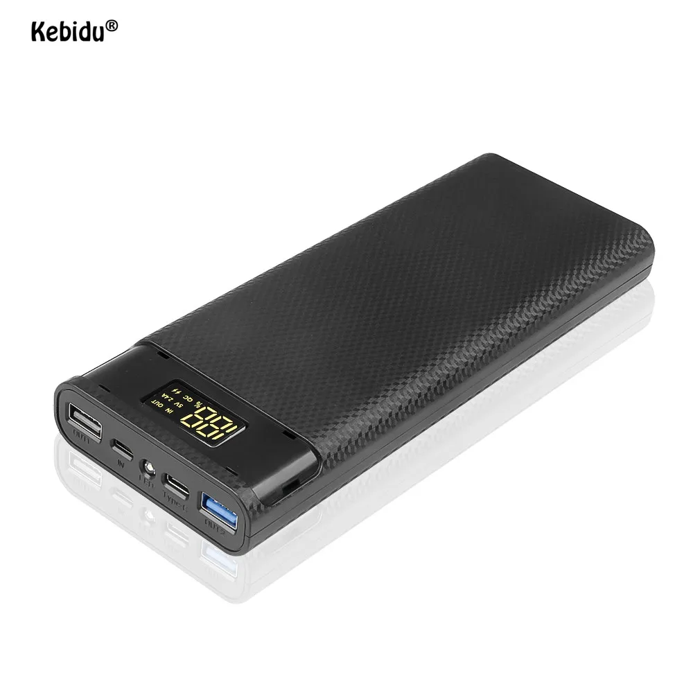 Kebidu 8*18650 Батарея Держатель двойной USB банк питания батарея коробка мобильный