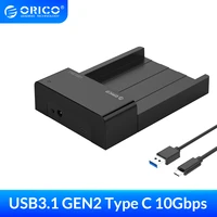 orico type c 2 53 5 inch hdd docking station sata to usb 3 1 10gbps usb c external hard drive docking station support uasp 16tb