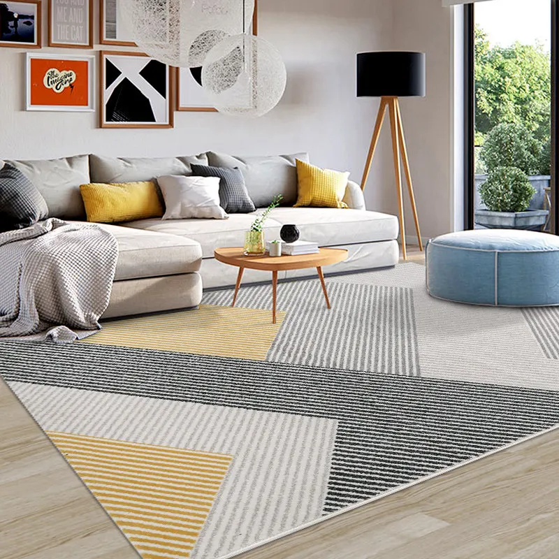 Скандинавский короткий ковер для гостиной толстый тканевый спальни современный