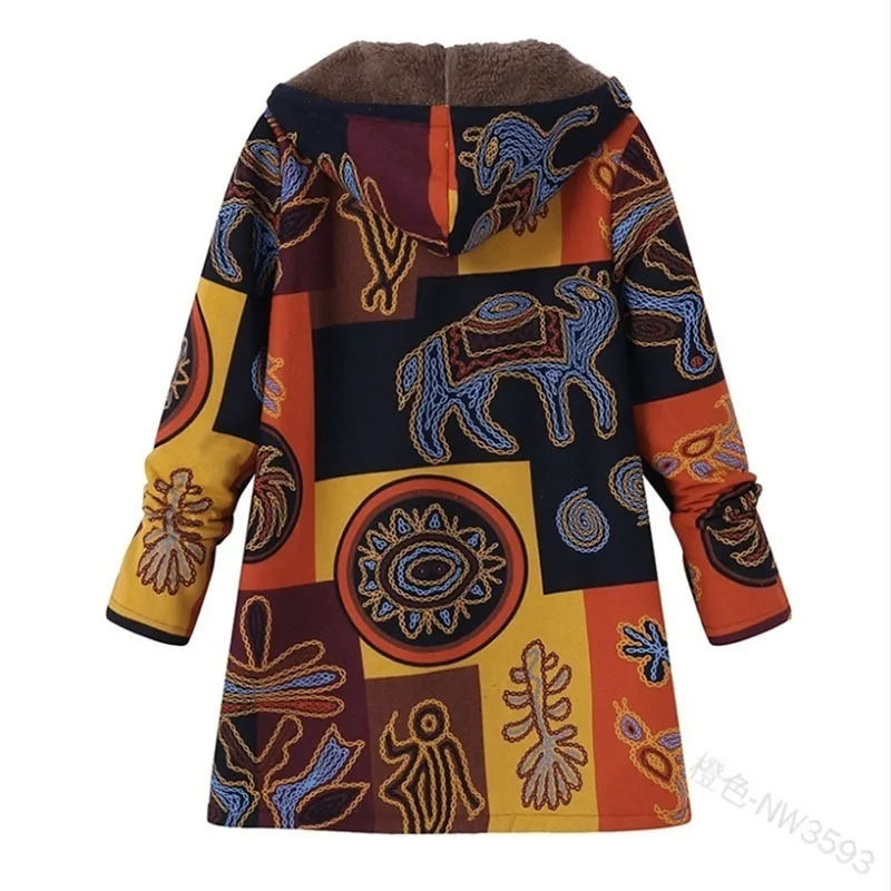 Мужская и женская зимняя куртка с капюшоном принтом |