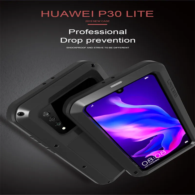 Сверхпрочная защита Doom Armor металлический алюминиевый чехол для Huawei P30 Lite
