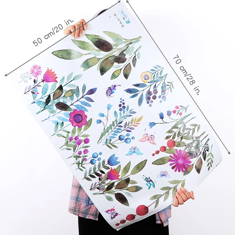 DIY виниловые цветы наклейки на стену садовое растение птичья клетка плакаты окно