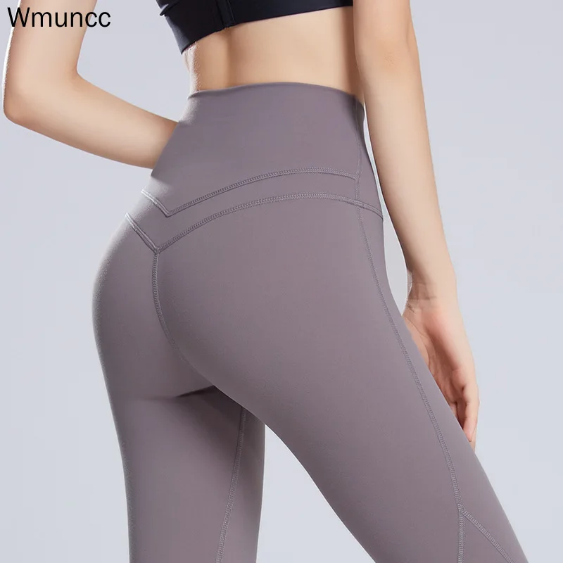 Wmuncc Йога брюки с высокой талией леггинсы для фитнеса одежда занятий спортом в
