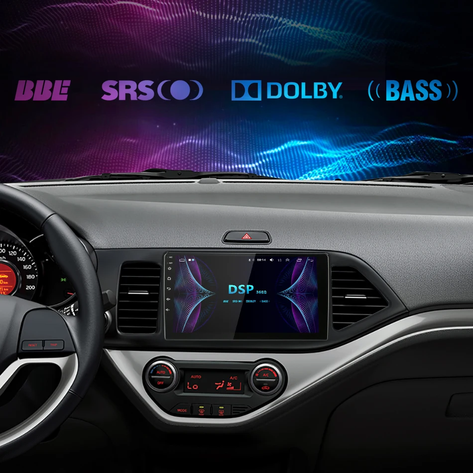 2G ram 32G rom 9 дюймов Android 8,1 автомобильный dvd-плеер 4G NET для KIA Morning Picanto 2011- Мультимедиа Gps навигация RDS DSP