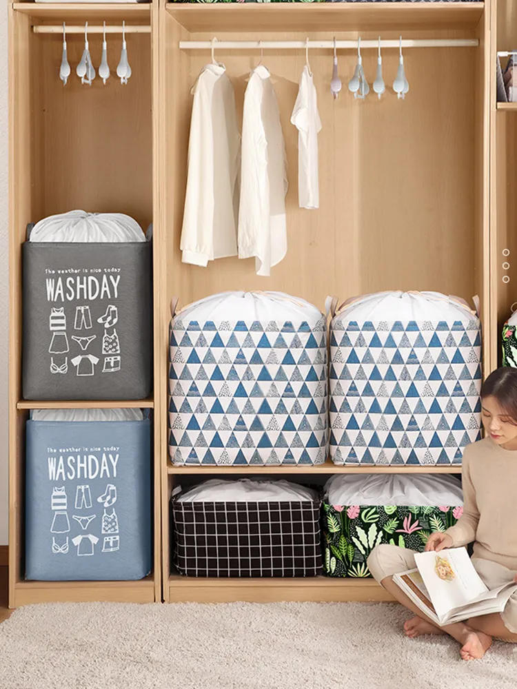 JOYBOS большая тканевая коробка для хранения бытовой одежды корзина сумка