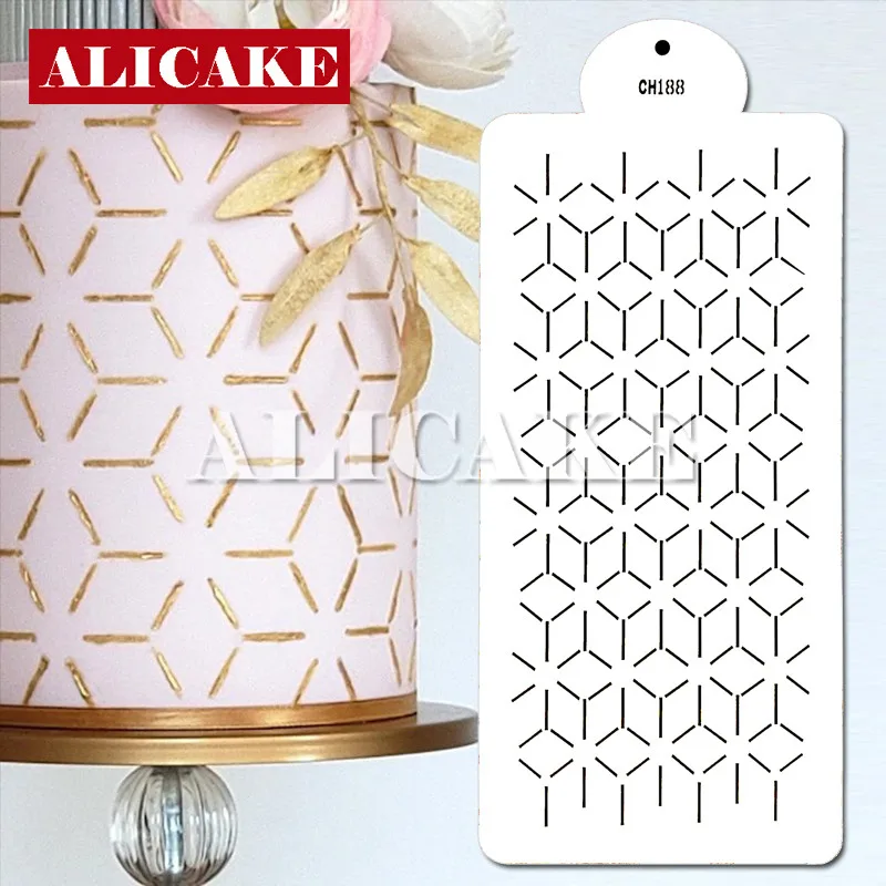 

Wedding Cake Stencil Line Segment Shape Pattern Cake Decorating Fondant Lace Cake Boder Stencils Template DIY Drawing Mold Tools