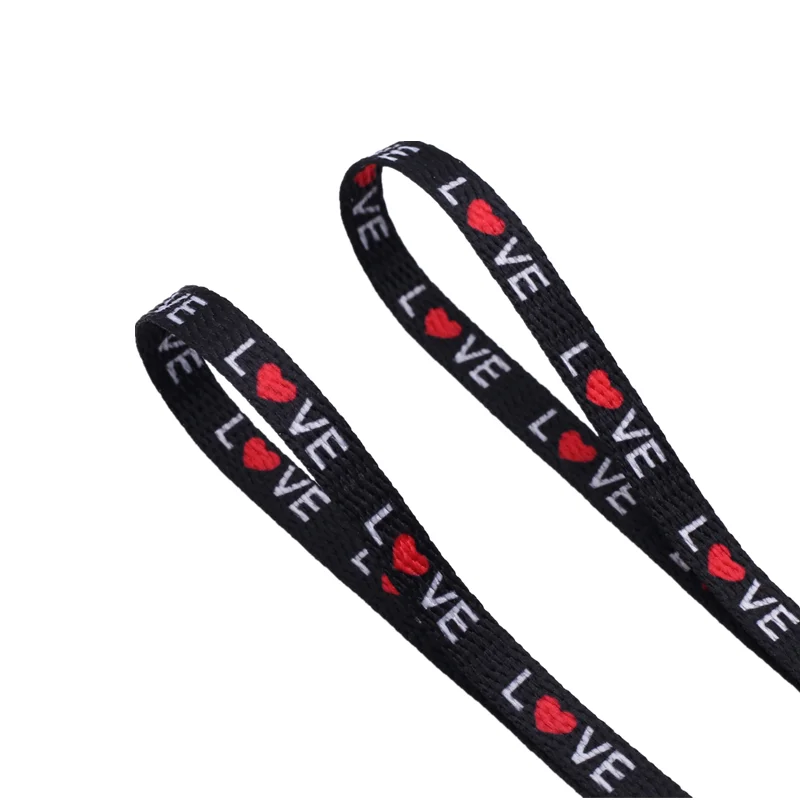 Weiou милые Шнурки плоские спортивные принты любовь полиэстер шнурки для женщин