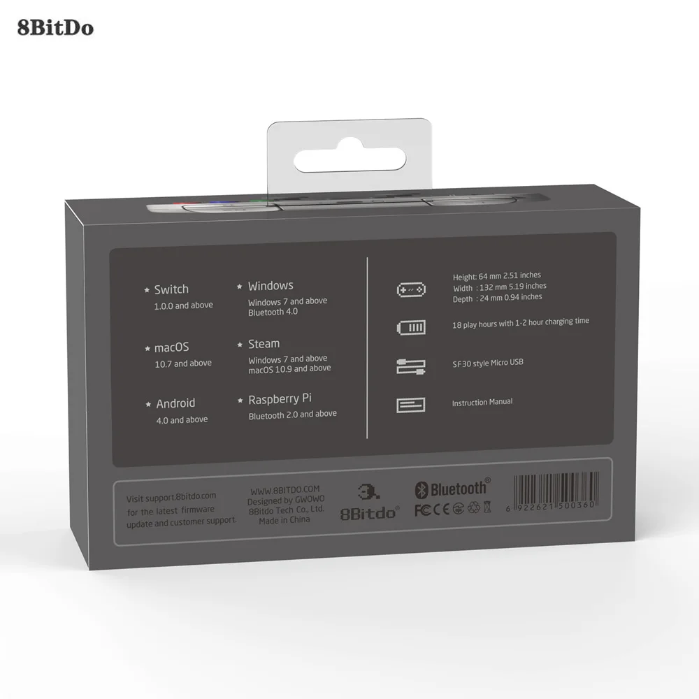 8bitdo SF30 Pro Беспроводной Bluetooth геймпад контроллер Switch для