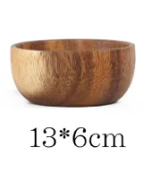 13x6 CM Мастер Звезда китайский лак твердый деревянный салатник миска сервировочная посуда для детей кухонное блюдо для дома - Цвет: 13x6 CM