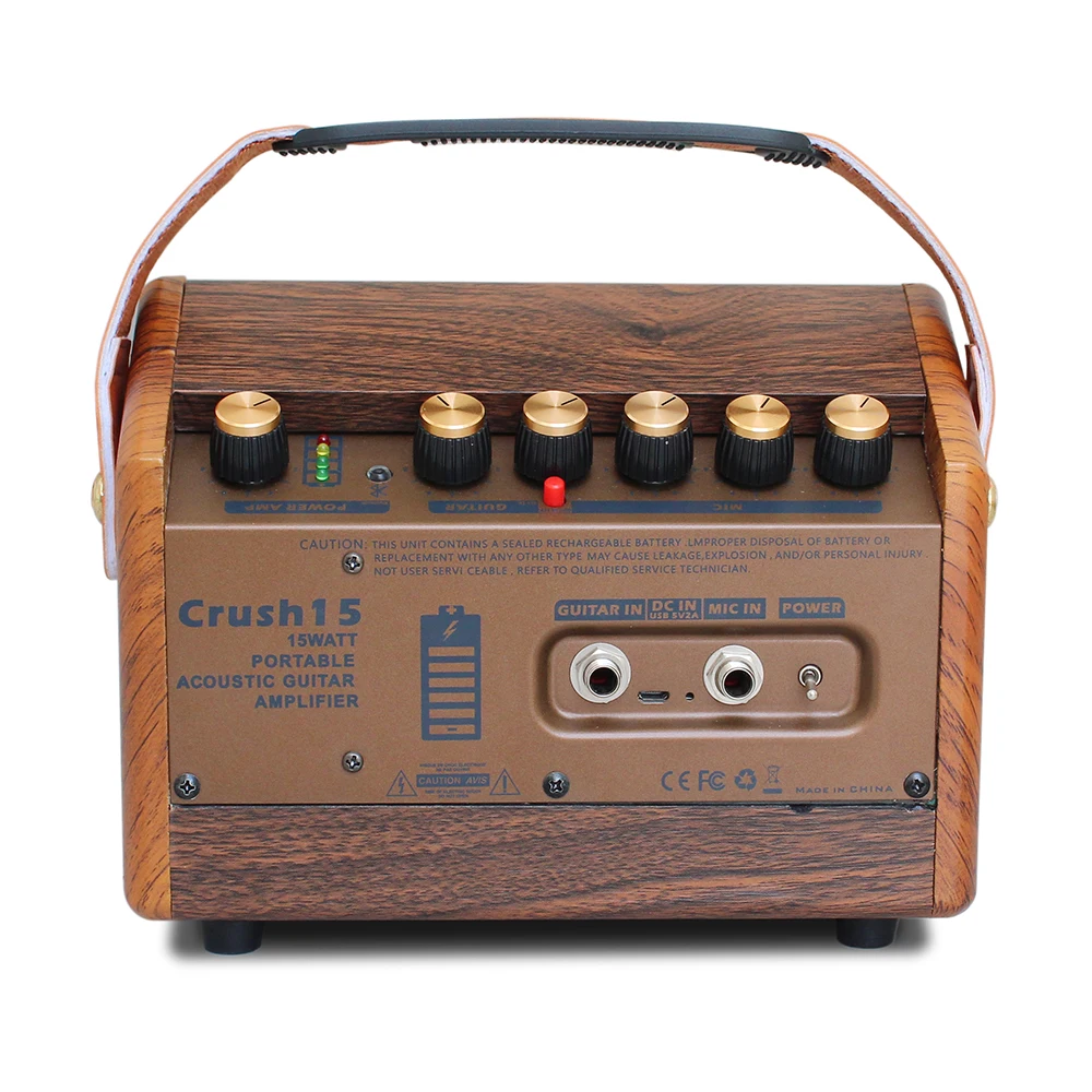 Портативный усилитель для акустической гитары Amp BT 15 Вт Встроенный