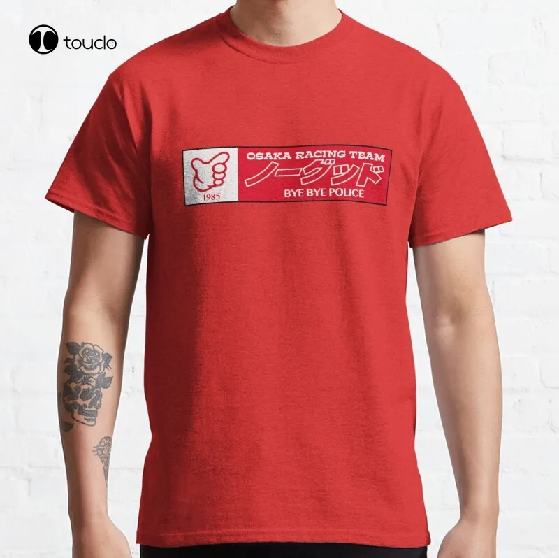 

Nogood Racing [Bye Bye Font 1985] Classic Osaka'S Nogood No Good Racing Team Bye Police Vintage T-Shirt Cotton Tee Shirt