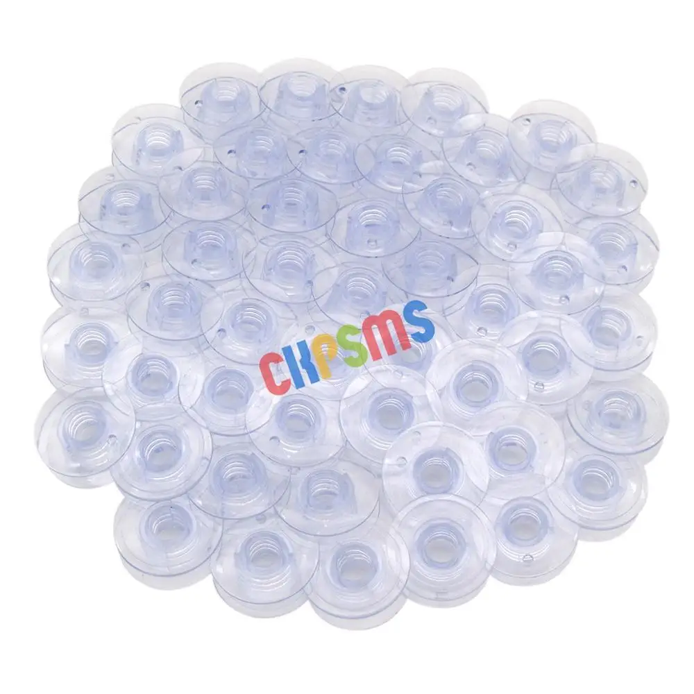 50 шпулек (с обеих сторон плоские) из пластика совместимого с Husqvarna Viking 100 105 Classica 120