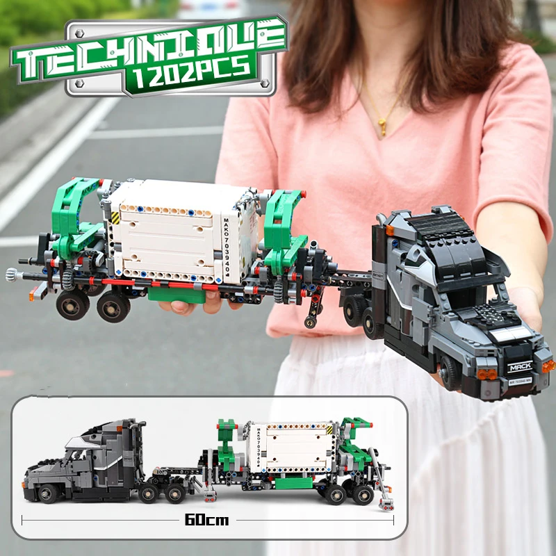 1202pcs Technic Car the City Mack Container Truck Vehicle Building Blocks Bricks Model Set Legoness Educational Toy for Children | Игрушки и