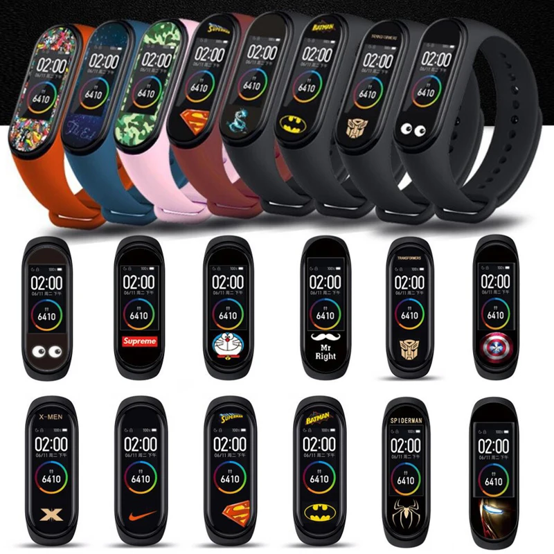 Крутой супергерой Marvel красочная Защитная пленка для Xiaomi mi браслет miband 4 Band4 Sport mi band4 NFC Защитная крышка для экрана
