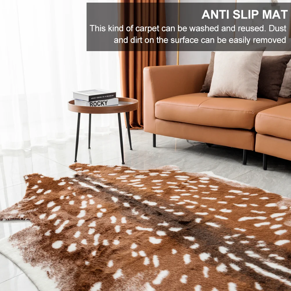 구매 1pc Sika 사슴 인쇄 카펫 지상 매트 바닥 깔개 장식 지상 패드 홈