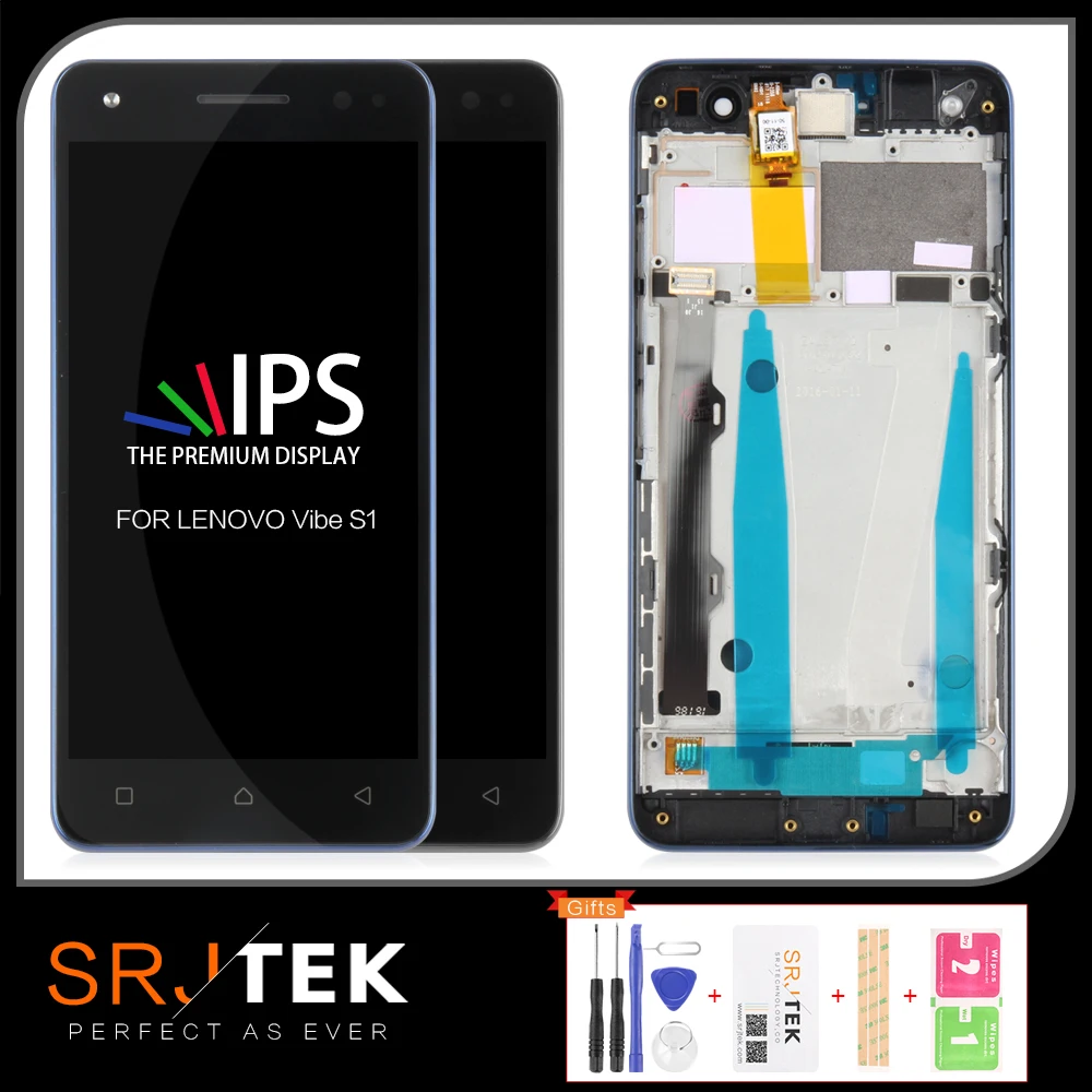 SRJTEK 5 0 для Lenovo Vibe S1 Lite Дисплей LCD сенсорный экран дигитайзер с рамкой 1920*1080 Для S1LA40