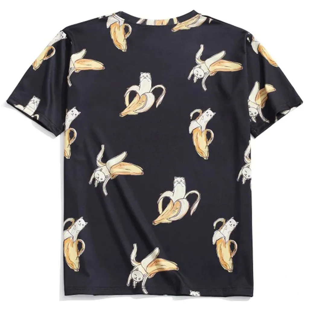 Новинка 2019 Мужская модная футболка с принтом летняя повседневная коротким