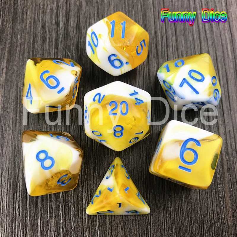 Новый многогранный Туманность 7 шт./компл. для D & d игры игральные кости Подарочные