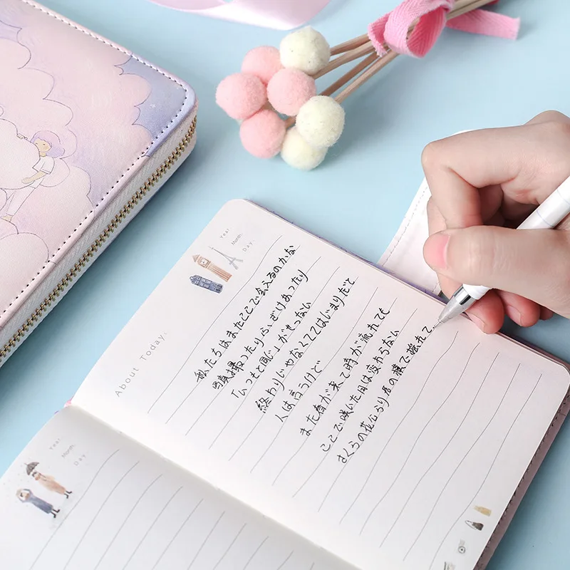 2020 новый милый кожаный дневник на молнии для студентов с героями мультфильмов