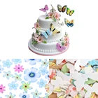 4250 шт. клейкий рис, съедобный цветокбабочка, Свадебная вечеринка, кухня, торт, кондитерские изделия, жаростойкая бумага, кекс, Топпер, инструмент для декора