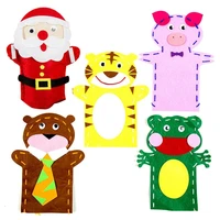 children diy handmade cloth puppets free cutting paste sewing xmas decoration