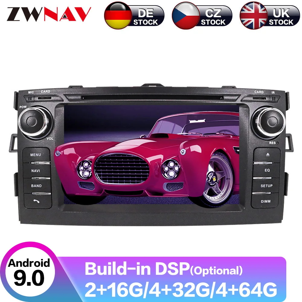 Автомагнитола на Android 9 1 с GPS навигацией для Toyota Auris 2006 2012 автомагнитола бесплатной