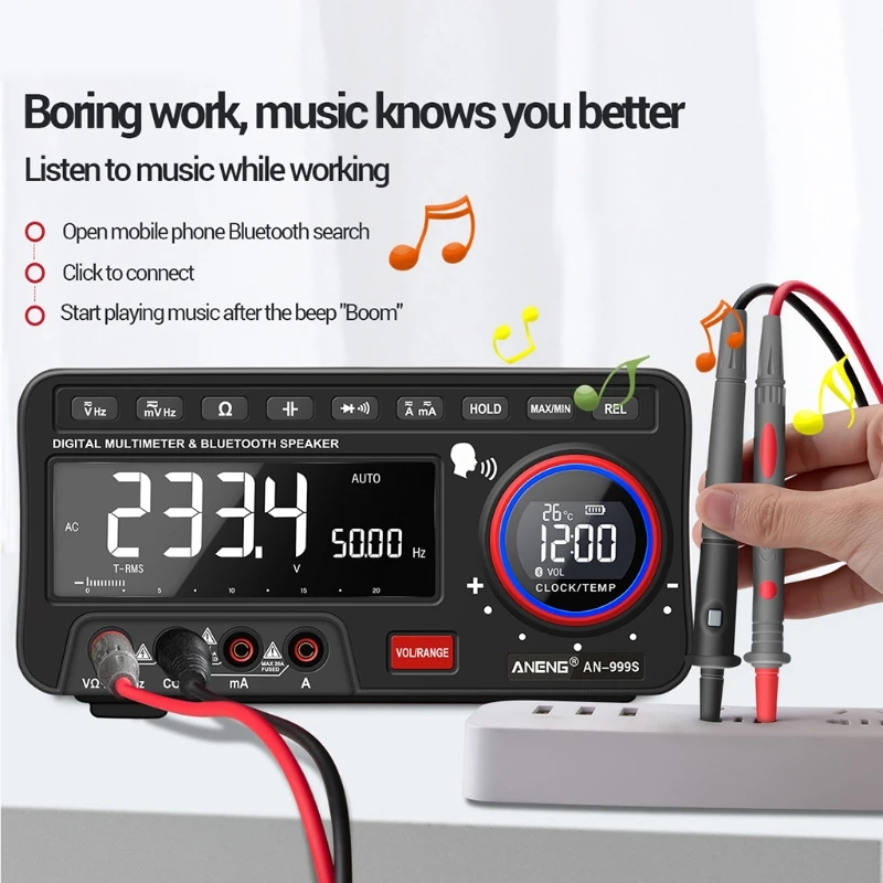 

Portable Digital Multimeter with Ohm Volt Amp and Diode Voltage Tester Meter