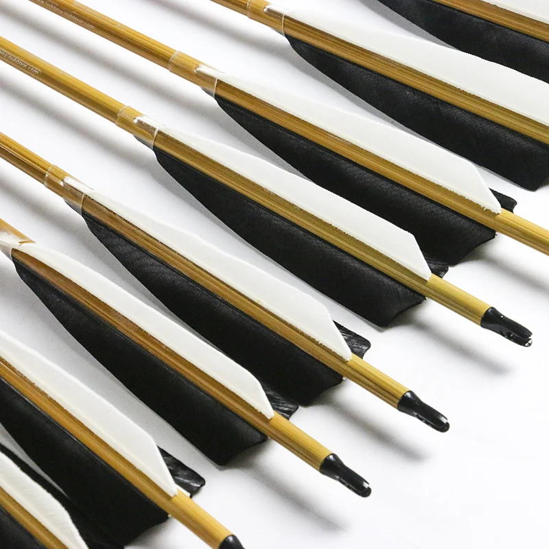 Linkboy стрельба из лука чистого углерода стрелы Деревянная Кожа позвоночника 400 500