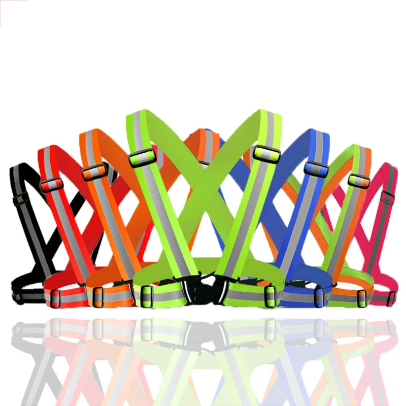 Светоотражающий эластичный жилет унисекс высокой видимости подходит для работы