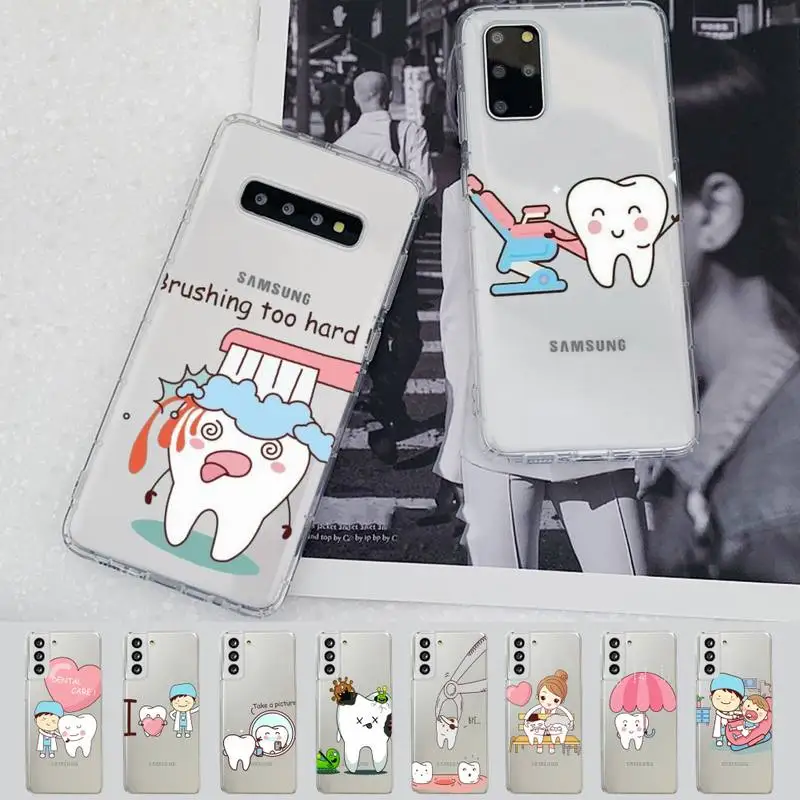 

Tooth Dentist Phone Case For Samsung A 10 20 30 50s 70 51 52 71 4g 12 31 21 31 S 20 21 plus Ultra