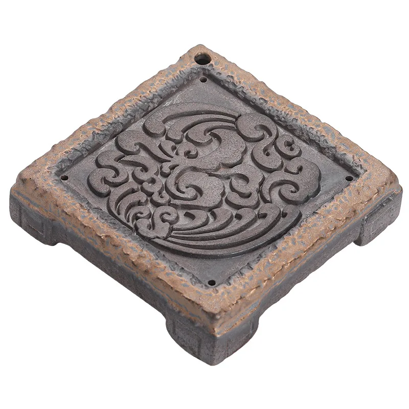 

Ceramic Han Brick Pot Holder Household Tea Tray Storage Type Mini Tea Table Single Dry Soak Tray