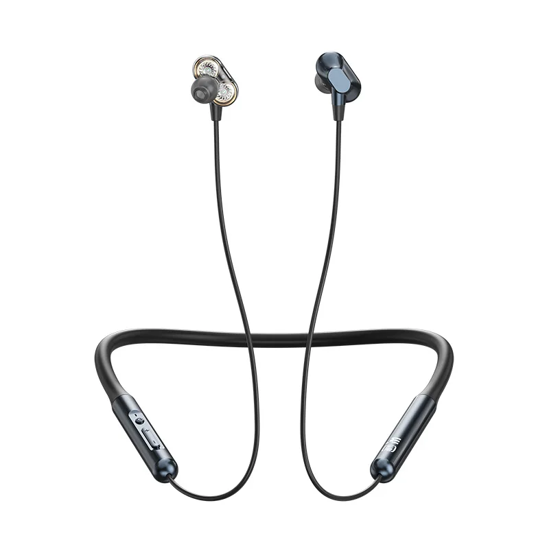 

I71 / iqd180 wireless Bluetooth headset with neck mounted double moving coil for high sound quality