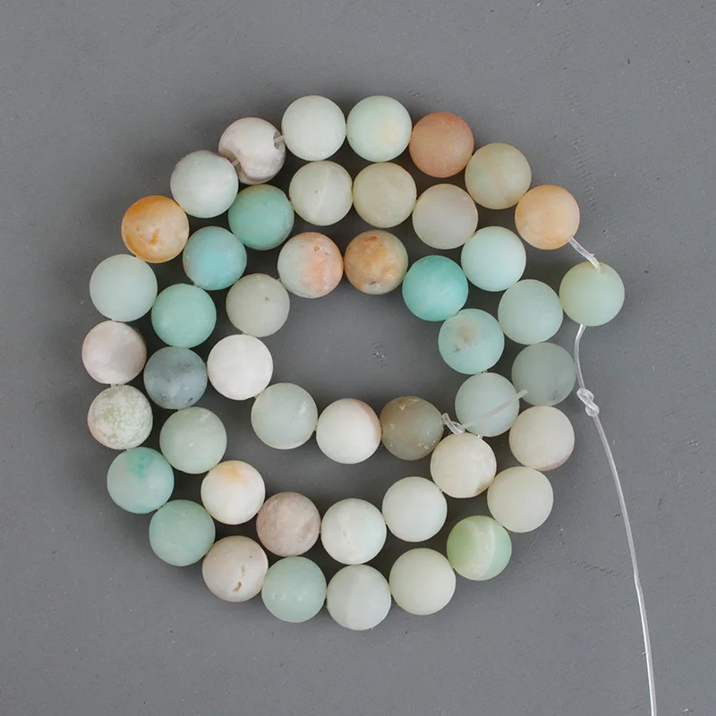 100% натуральный матовый камень морозный Амазонит круглые бусины 4681012 14 мм Diy для