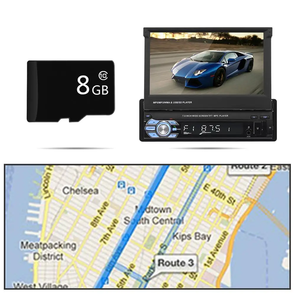 Универсальная навигационная карта 8G с GPS картами для Micro SD класса 10 TF WinCE DVD плеер
